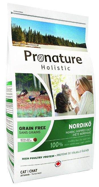 Pronature Holistic Nordiko Cat - беззерновой корм для кошек с индейкой (6кг)