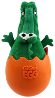 Игрушка для собак GiGwi EGG Крокодил в яйце (75462) зеленый/коричневый