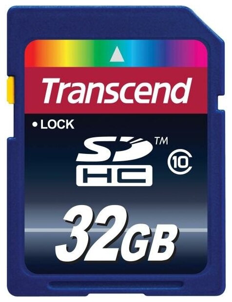 Карта памяти SDHC 32Gb Transcend Class10 (TS32GSDHC10)