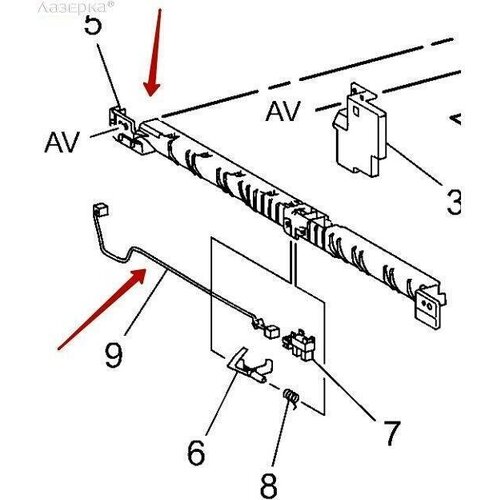 Xerox 054K42090 направляющая 054K42090 оригинал 1399₽