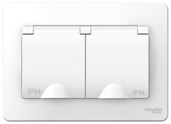 Розетка Schneider Electric BLNRS441121 Blanca, 16 А, с защитной шторкой, с заземлением, белый