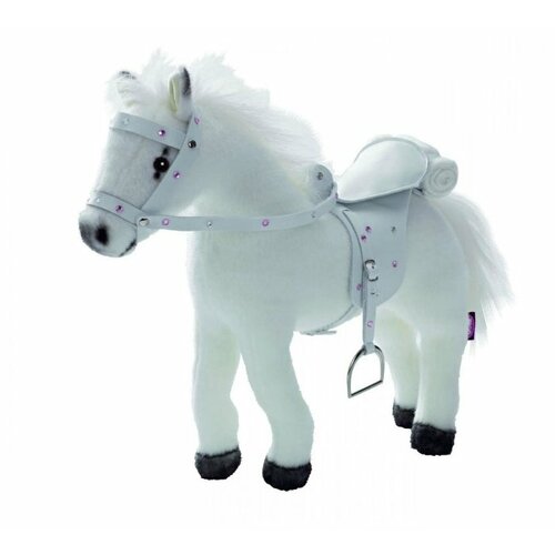 фото Gotz белая лошадь с седлом и уздечкой, со звуком (3401485) белый