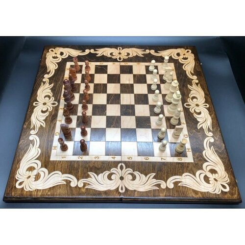 Шахматы Нарды 3в1, авторские большие 60х60 см