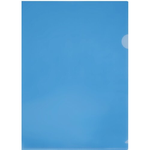 Папка-уголок СТАММ А4, 150мкм, пластик, прозрачная, синяя - 80 шт. папка уголок attache 150мкм пластик синяя 20шт