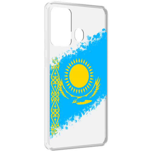 Чехол MyPads флаг Казахстана для ITEL A27 / ITEL P17 задняя-панель-накладка-бампер чехол mypads енотик лисенок для itel a27 itel p17 задняя панель накладка бампер