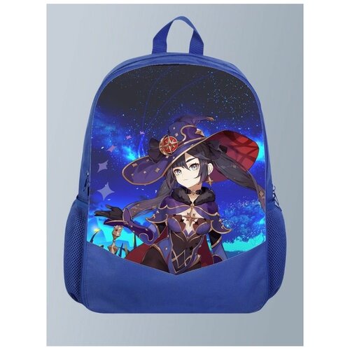 фото Голубой рюкзак с принтом игры геншин genshin impact, мона, фэнтази, рпг - 12 brutbag