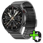 Умные смарт-часы GT3 Max с сенсорным экраном / Черные / Smart Watch 1.5 Экран AMOLED HD / Bluetooth, NFC, GPS, беспроводная зарядка - изображение