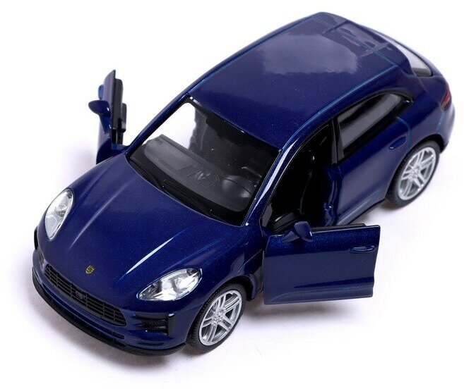 Машина инерционная Автоград металлическая Porsche Macan S, 1:32, открываются двери, синий 554049