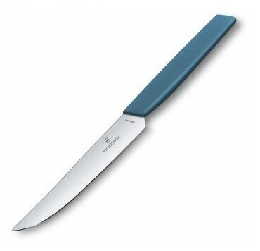 Нож Victorinox кухонный Swiss Modern (6.9006.122) стальной столовый для стейка лезв.120мм прямая заточка синий