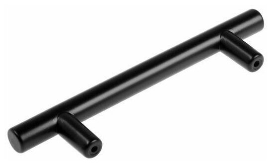 Ручка-рейлинг мебельная,для кухни, комода, шкафа, ручка скоба м/о 96 мм, цвет черный - фотография № 3
