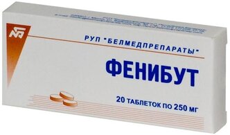 Фенибут таб., 250 мг, 20 шт.
