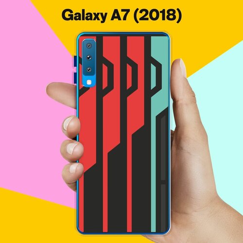 Силиконовый чехол на Samsung Galaxy A7 (2018) Узор / для Самсунг Галакси А7 2018 пластиковый чехол текстура розовый шелк на samsung galaxy a7 2018 самсунг галакси а7 2018