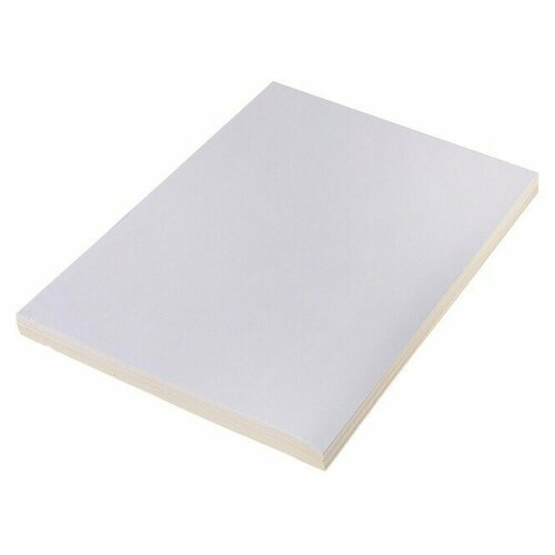 Бумага А4, 100 листов, 80 г/м2, самоклеящаяся, белая матовая, 1 набор