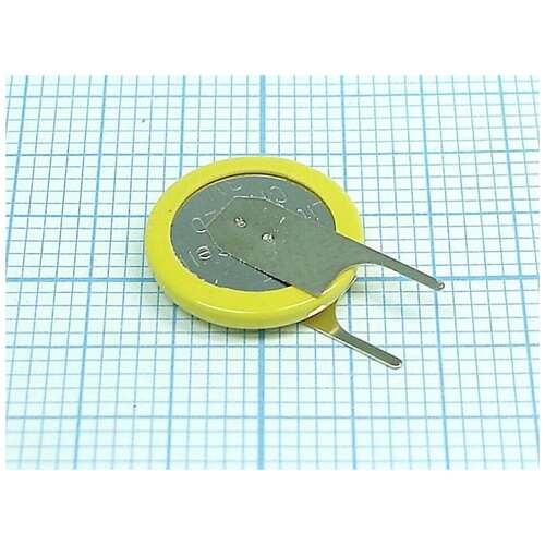 Батарейка CR1220 под пайку с плоскими контактами в одну сторону