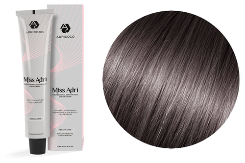 ADRICOCO Miss Adri крем-краска для волос с кератином, 9.11 Очень светлый блонд интенсивный пепельный, 100 мл