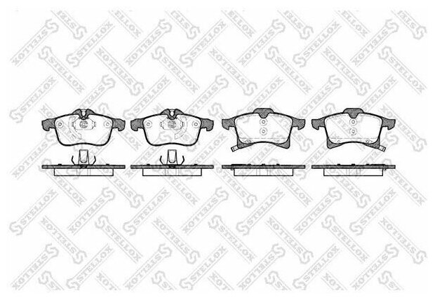 Колодки тормозные дисковые, STELLOX 1047002SX