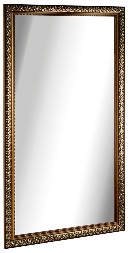 Зеркало настенное в багетной раме санакс/в узорной рамке/Интерьерное зеркало для дома/офиса/горизонтальное+вертикальное/110х60х5 см/пластик/коричневый - фотография № 4