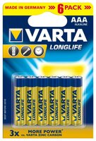 Батарейка VARTA 4103 LR03 BL6 LongLife 6 шт блистер