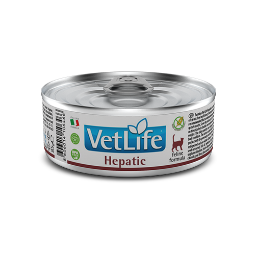 Диетические консервы для кошек Farmina Vet Life Hepatic при хронической печеночной недостаточности, 85 г. Х 2 шт