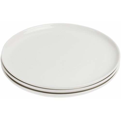 Набор из 3 тарелок Riposo, средний, тарелка: диаметр 24, высота 2 см; упаковка: 27,5х28,5х4,5 см, фарфор