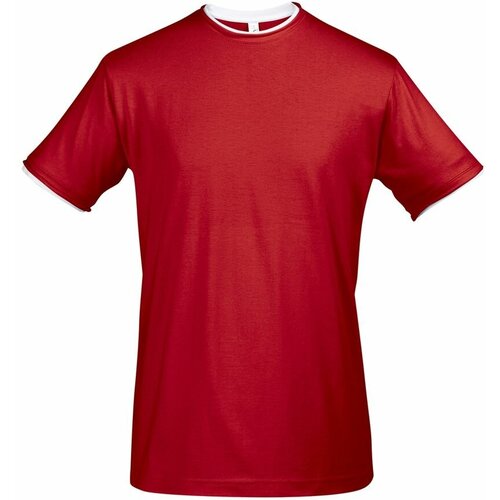 Футболка Sol's, размер L, красный мужская футболка веселый микроб красный l желтый