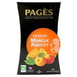 Чай зеленый Pages Mangue abricot в пакетиках - изображение