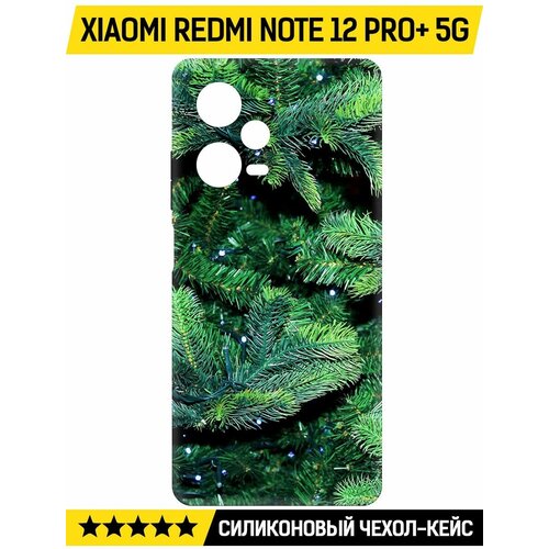 Чехол-накладка Krutoff Soft Case Еловые лапки для Xiaomi Redmi Note 12 Pro+ 5G черный чехол накладка krutoff soft case еловые лапки для xiaomi redmi note 12 pro 4g черный