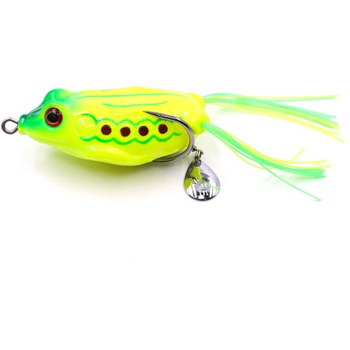 Лягушка-незацепляйка Namazu FROG с лепестком, 65 мм, 18 г, цвет 02, крючок-двойник YR Hooks