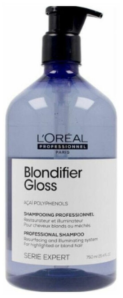 Шампунь LOreal Professionnel Serie Expert Blondifier Gloss для сияния осветленных и мелированных волос, 750 мл