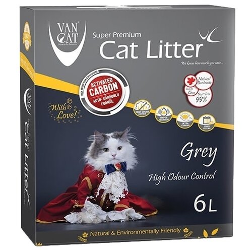 Комкующийся наполнитель Van Cat Grey, 6л