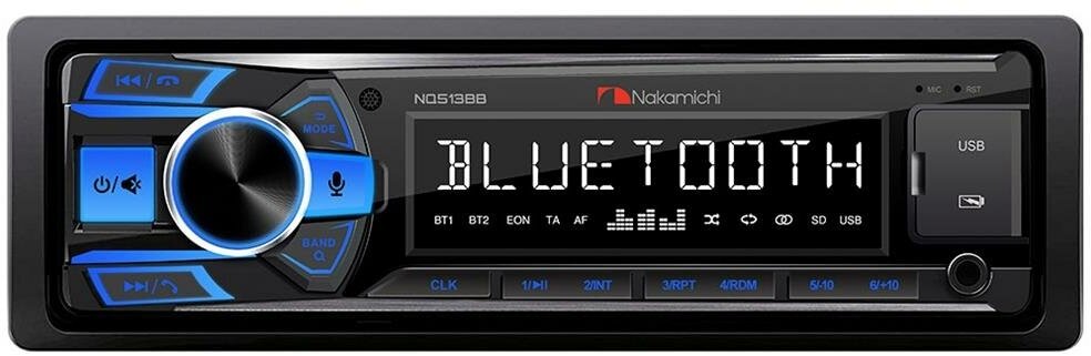 Авто-магнитола NAKAMICHI NQ513BB диапазон FM 87.5 MHz – 108.0 MHz, 50 Вт, черный