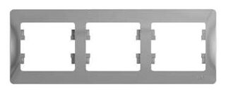 Рамка 3-м Glossa горизонт. алюм. SchE GSL000303