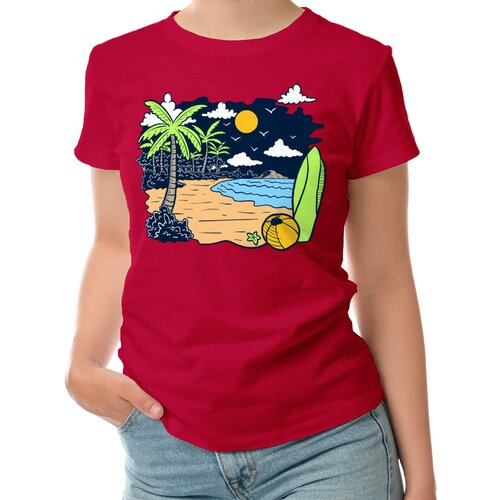 фото Футболка roly, размер l, красный