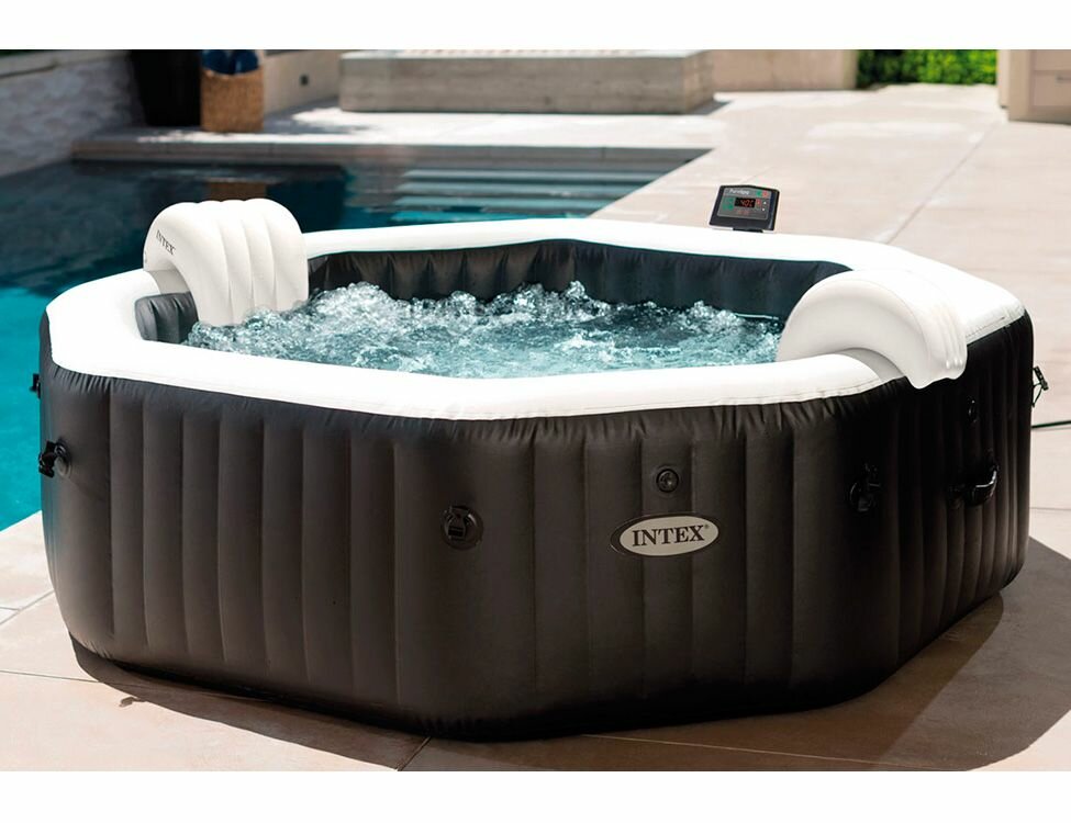 Изображение Надувное джакузи Intex PureSpa Deluxe с аэро и гидромассажем и хлоргенератором, 218х71 см, 28462