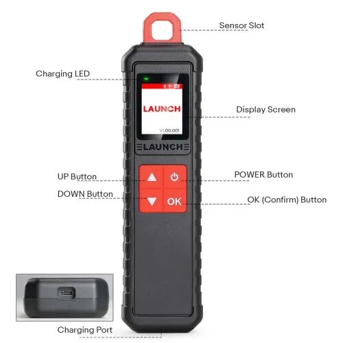 Новый детектор давления в шинах LAUNCH X431 I-TPMS 2025 года, обновление программирования TSGUN, RF LTR03, датчики, диагностический инструмент TPMS для Andorid, with sensors program — фото 1