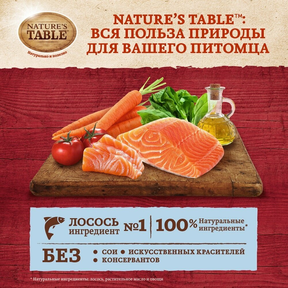 Nature's Table Паучи для кошек с лососем в соусе, 85г — фото 1
