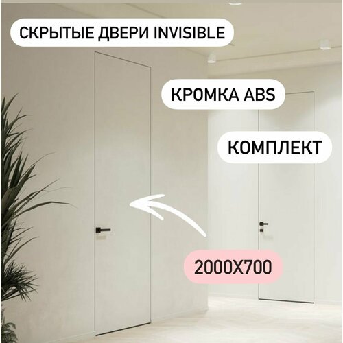 Скрытые межкомнатные двери комплект ABS кромка invisible под покраску Размер 2000х700 26950₽
