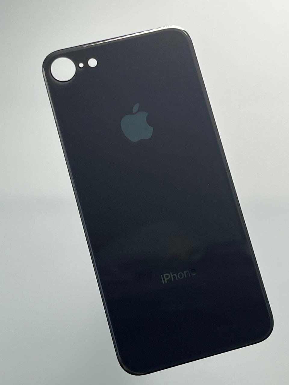 Оригинальная задняя крышка (стекло) IPhone 8 - черный , с широким вырезом под камеру