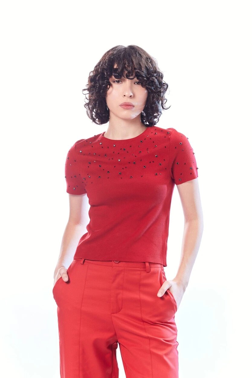 Джемпер Selfie, размер L, красный — фото 1