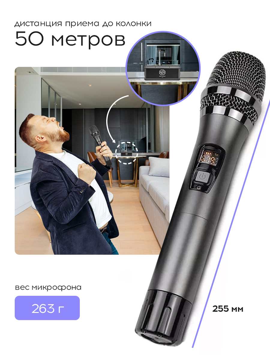 Караоке-система Noir-audio K-2 с двумя микрофонами и функцией Bluetooth — фото 1