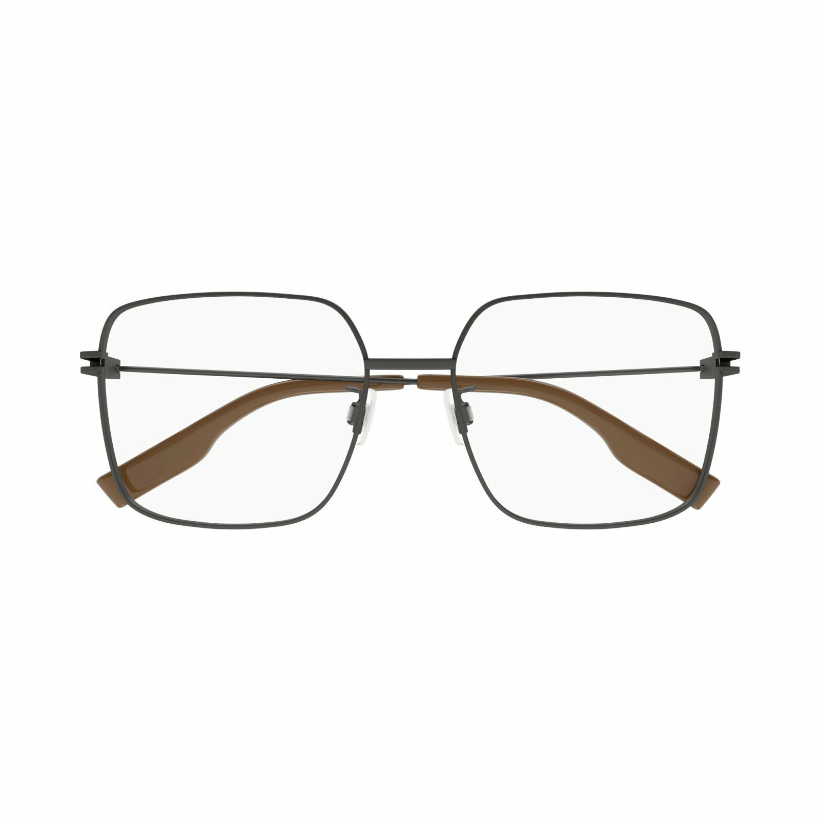 Оправа для очков Alexander Mcqueen MQ0395O 002, цвет: серый, квадратные, металл