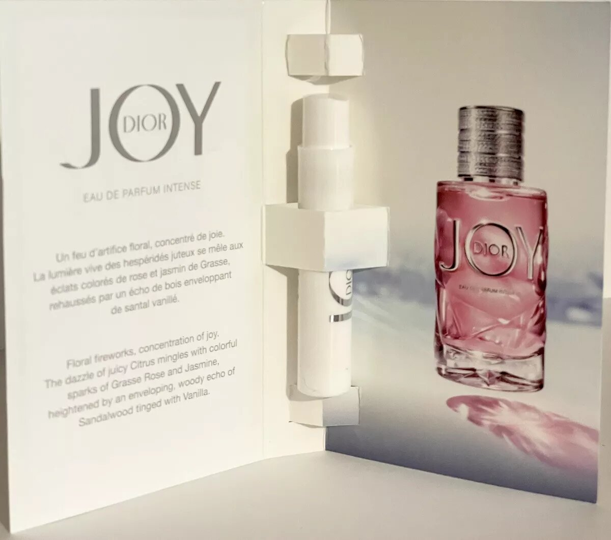 Интенсивная парфюмерная вода Christian Dior "Joy Eau De Parfum Intense", женская, цветочные ноты аромата, 1 мл