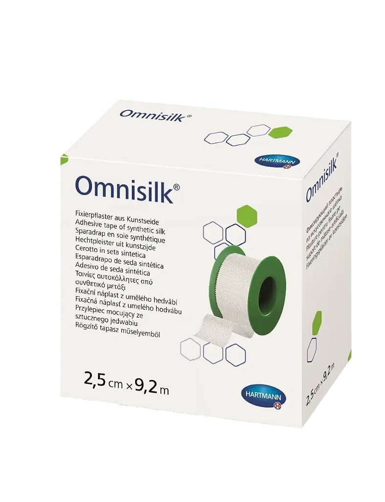 Пластырь Омнисилк/Omnisilk на шелковой основе 9,2 м х 2,5 см 1 шт