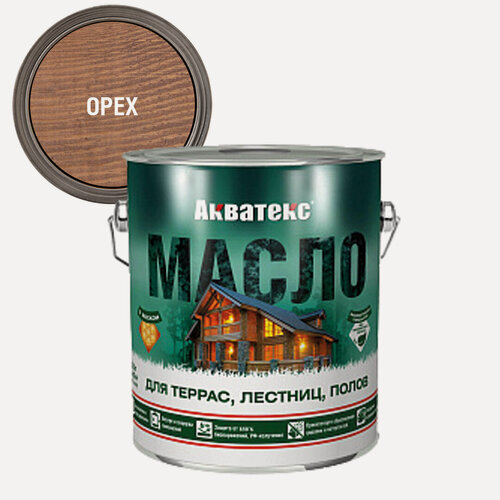 Изображение товара Масло акватекс для террас алкидное, матовое, 2,5л орех