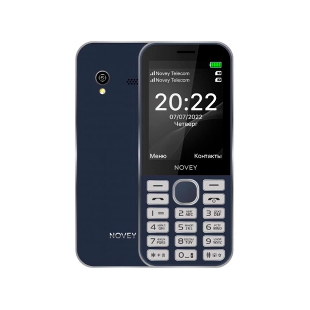 Кнопочный мобильный телефон Novey S10, 2 слота для SIM-карты, синий