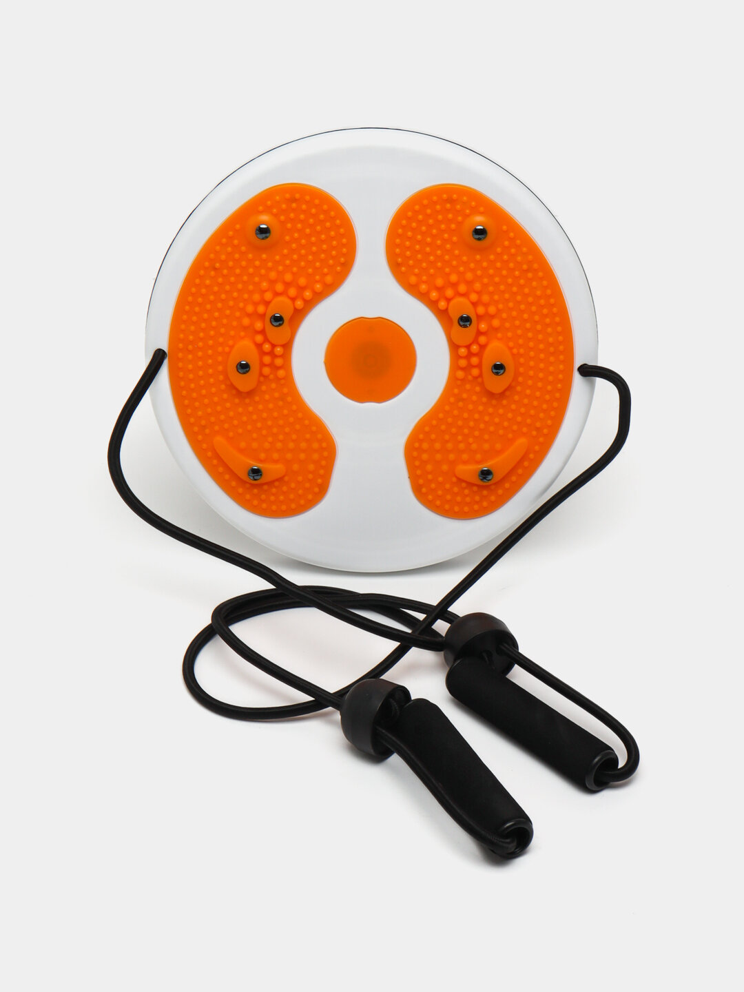 Массажный ролик "Дисковая йога", со скакалкой, пластик, длина 10см — фото 1