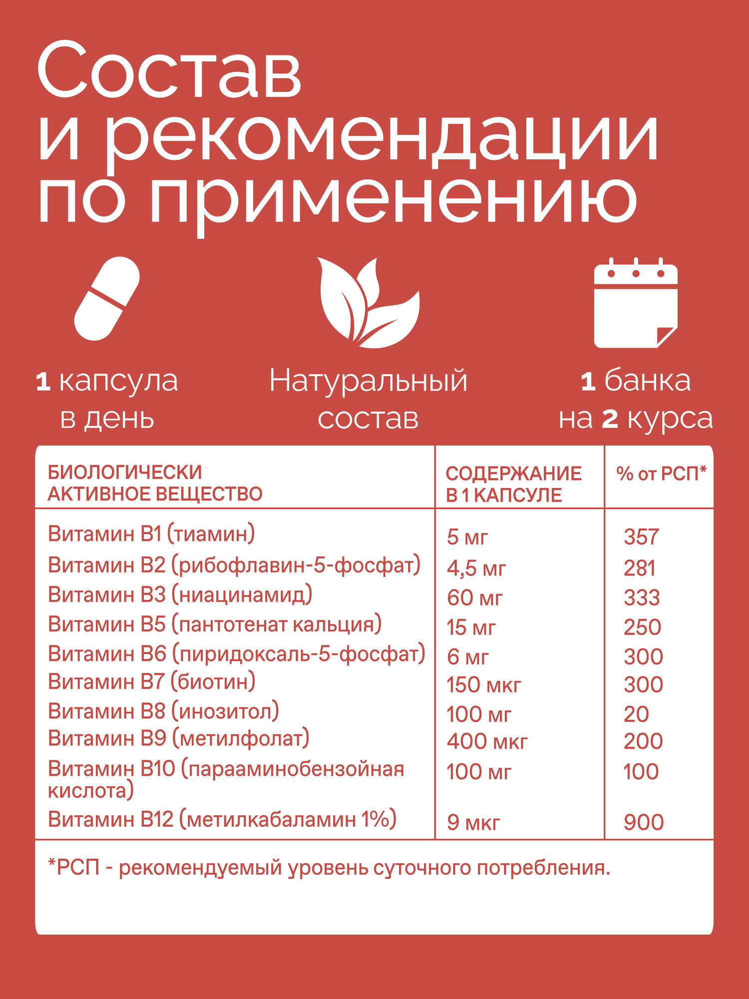 Витамины Группы B В-комплекс VITAMIN TRADE, метильные формы витаминов группы Б, 60 капсул