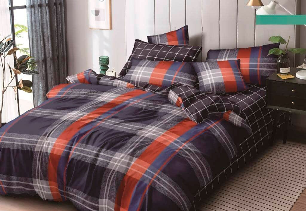 Постельное белье на резинке Mercury Home Комета Семейное Поплин 4 наволочки