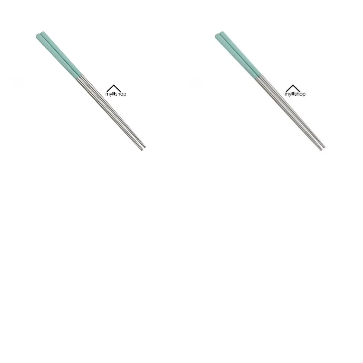 Палочки для еды из нержавеющей стали, green 2pairs