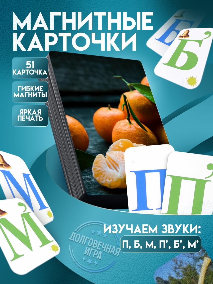 Набор магнитных карточек "Звуковозик" (П, Б, М)
